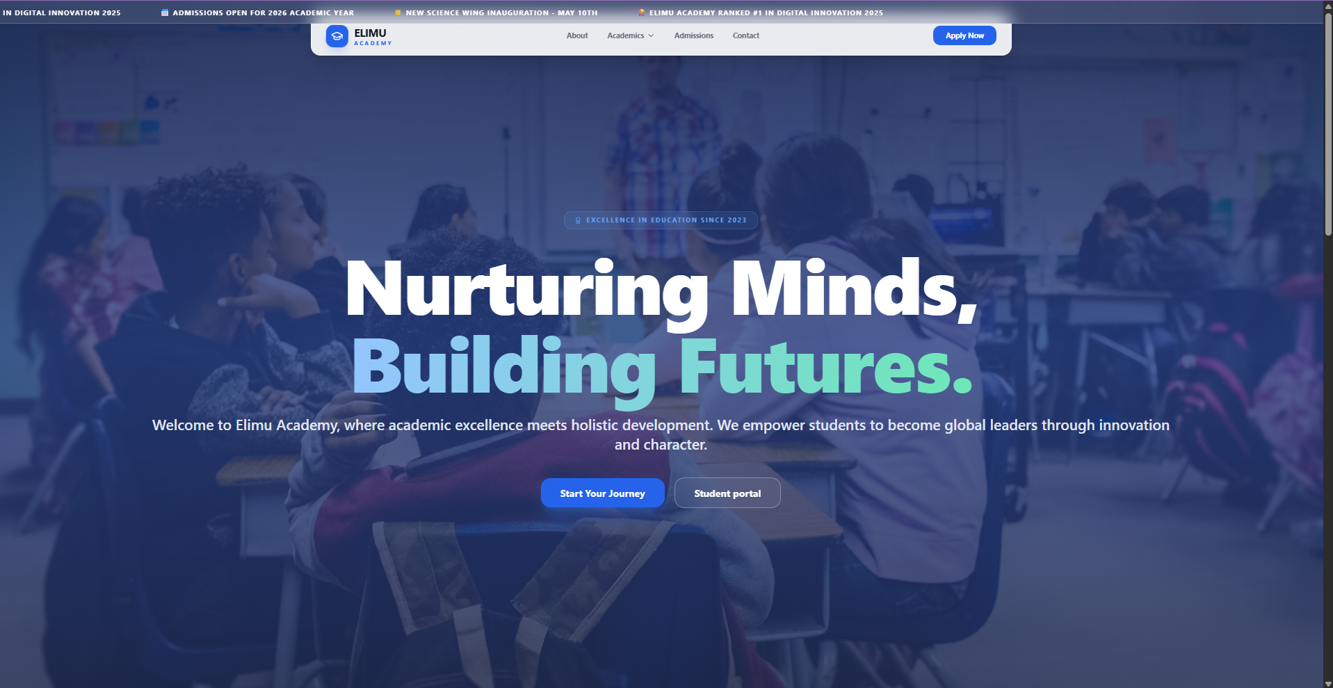 Elimu Academy portal